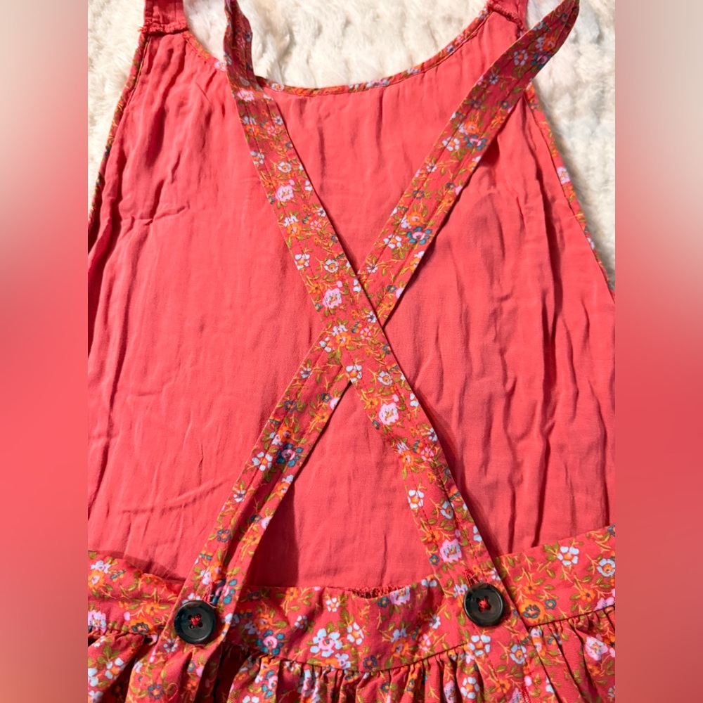 Free People Petunia Mini Dress Poppy Combo Floral Smocked NWT XS - Picture 13 of 15